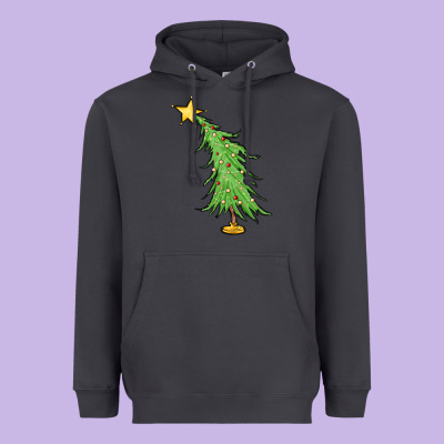 Trendy Christmas Tree Heavyweight Hoodie Designed By Maliassmallbusiness