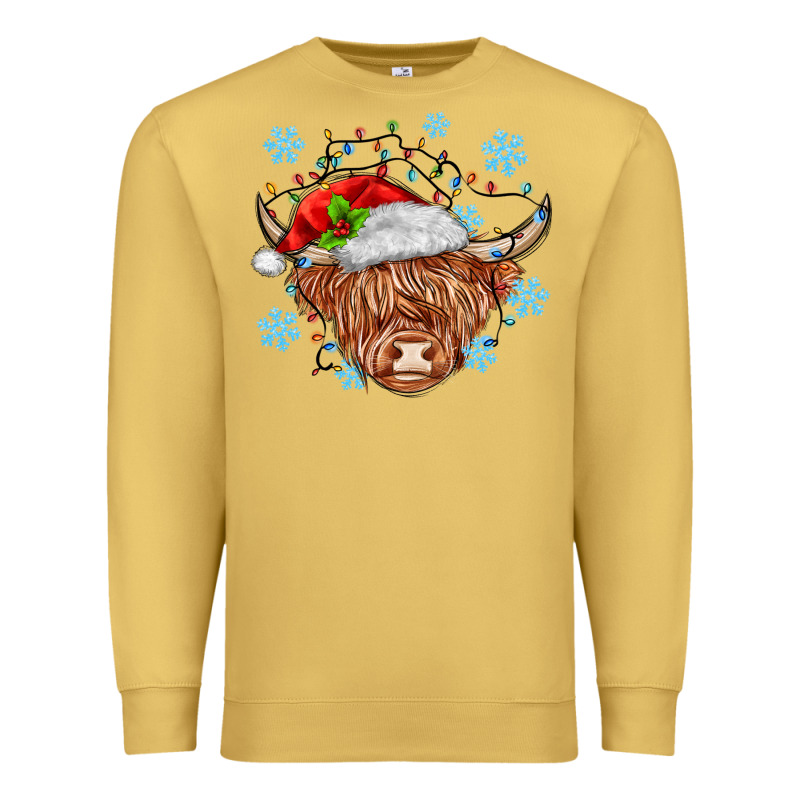 Christmas Cow Premium Sweatshirt by MaliasSmallBusiness | Teevron