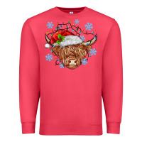 Cardinal christmas cow Premium Sweatshirt - MaliasSmallBusiness