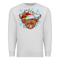 Dove Grey christmas cow Premium Sweatshirt - MaliasSmallBusiness