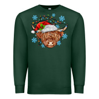 Sports Green christmas cow Premium Sweatshirt - MaliasSmallBusiness