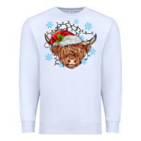 White christmas cow Premium Sweatshirt - MaliasSmallBusiness