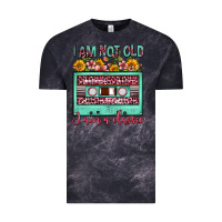Cloud Black i am not old i am a classic sunflower floral casse Vintage Tee - FaDigitalArtStudio