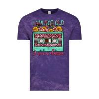 Cloud Purple i am not old i am a classic sunflower floral casse Vintage Tee - FaDigitalArtStudio