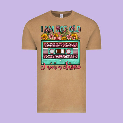 I Am Not Old I Am A Classic Sunflower Floral Casse Vintage Tee Designed By Fadigitalartstudio