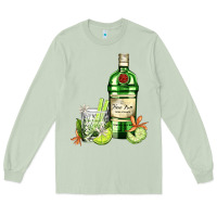 Matcha gin tonic bottle and cocktail Long Sleeve Tee - AdoDesignShop