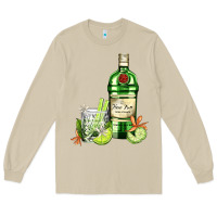 Mushroom gin tonic bottle and cocktail Long Sleeve Tee - AdoDesignShop