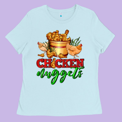 Chicken Nuggets Ladies Tee Designed By Adodesignshop
