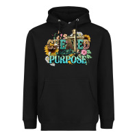 Black created with a purpose Heavyweight Hoodie - NancyCooperArtShop