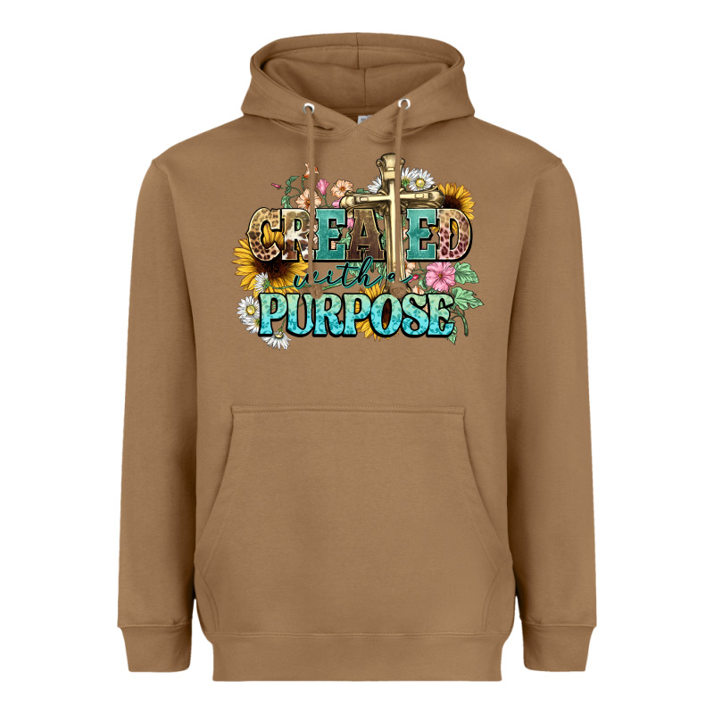 Created With A Purpose Heavyweight Hoodie by NancyCooperArtShop | Teevron