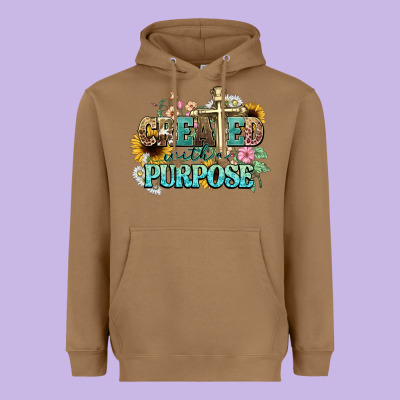 Created With A Purpose Heavyweight Hoodie Designed By Nancycooperartshop