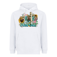 White created with a purpose Heavyweight Hoodie - NancyCooperArtShop