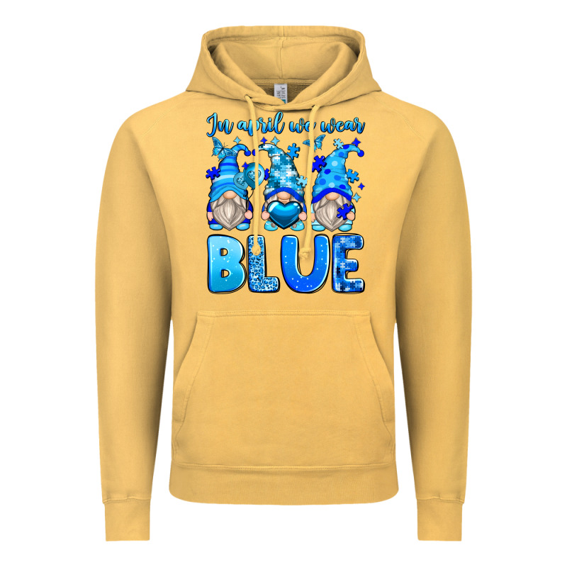 In April We Wear Blue Autism Gnomes Vintage Hoodie by Zillion Design Studio | Teevron