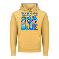 Vintage Mustard in april we wear blue autism gnomes Vintage Hoodie - Zillion Design Studio