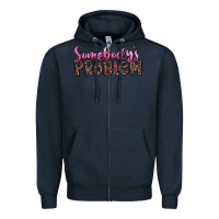 Navy Western Somebody's Problem Zipper Hoodie - LillyAllenDesigns