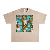 French Oak charolais cow seamless pattern Urban Heavy Tee - HRA Design Shop