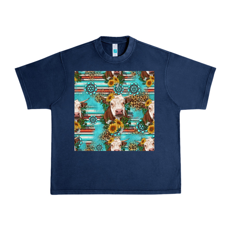 Charolais Cow Seamless Pattern Urban Heavy Tee by HRA Design Shop | Teevron