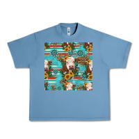 Pebble Blue charolais cow seamless pattern Urban Heavy Tee - HRA Design Shop