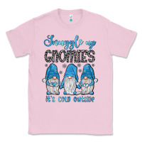 Bubblegum Pink snuggle up gnomies it's cold outside Classic Tee - JahusDesignShop