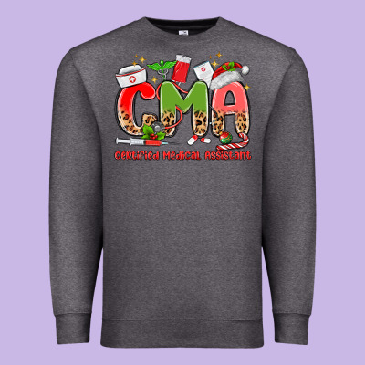 Cma Certified Medical Assistant Premium Sweatshirt Designed By Maliassmallbusiness