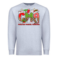 Heather Grey cma certified medical assistant Premium Sweatshirt - MaliasSmallBusiness