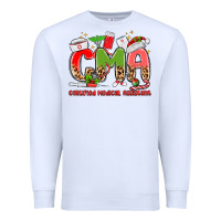 White cma certified medical assistant Premium Sweatshirt - MaliasSmallBusiness