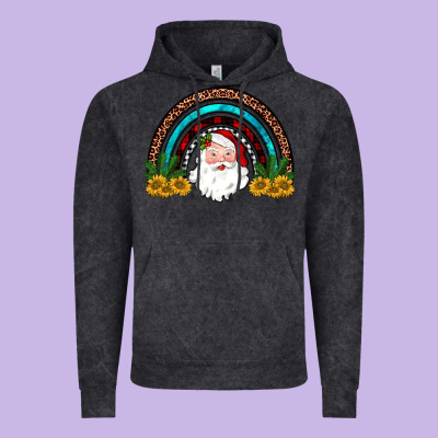 Santa Rainbow Vintage Hoodie Designed By Jahusdesignshop