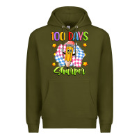Army Green 100 days sharper Premium Hoodie - Artiststas