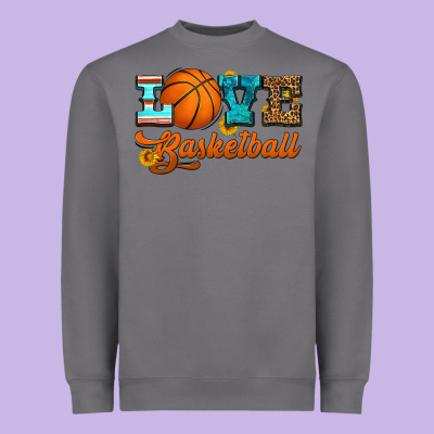 Love Basketball Heavyweight Sweatshirt Designed By Hra Design Shop