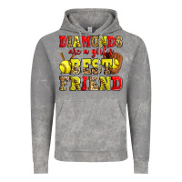 Cloud Rock diamonds are a girl's best friend softball Vintage Hoodie - Zillion Design Studio
