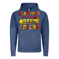 Vintage Denim diamonds are a girl's best friend softball Vintage Hoodie - Zillion Design Studio