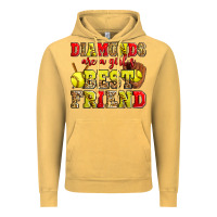 Vintage Mustard diamonds are a girl's best friend softball Vintage Hoodie - Zillion Design Studio