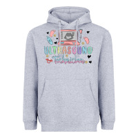 Heather Grey ultrasound technician Heavyweight Hoodie - MaliasSmallBusiness