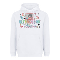 White ultrasound technician Heavyweight Hoodie - MaliasSmallBusiness