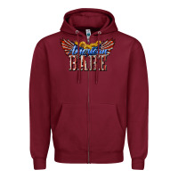 Burgundy American Babe With Sunflowers Zipper Hoodie - LillyAllenDesigns