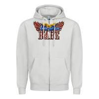 Dove Grey American Babe With Sunflowers Zipper Hoodie - LillyAllenDesigns