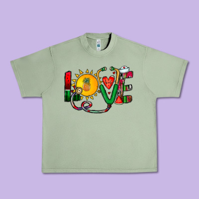 Summer Nurse Urban Heavy Tee Designed By Cowhidedigitalart