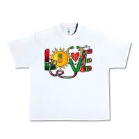 White summer nurse Urban Heavy Tee - CowhideDigitalArt