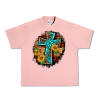 Salmon western turquoise's leopard cross  wooden aztek sunflowers background Urban Heavy Tee - BarkalooDesign