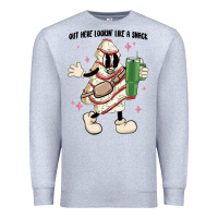 Heather Grey out here lookin like a snack Premium Sweatshirt - MaliasSmallBusiness