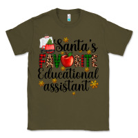 Army Green santa's favorite educational assistant Classic Tee - AdoDesignShop