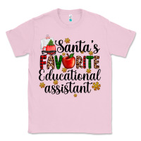 Bubblegum Pink santa's favorite educational assistant Classic Tee - AdoDesignShop