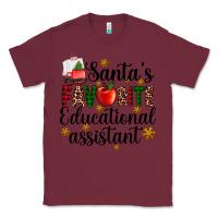 Burgundy santa's favorite educational assistant Classic Tee - AdoDesignShop