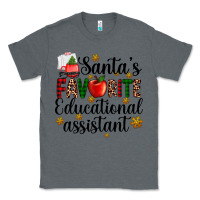Charcoal Heather santa's favorite educational assistant Classic Tee - AdoDesignShop