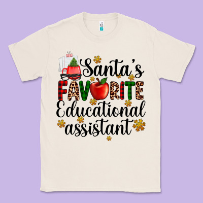 Santa's Favorite Educational Assistant Classic Tee Designed By Adodesignshop