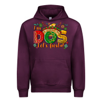 Mauve Wine I'm dos let's Fiesta Urban Hoodie - NancyCooperArtShop