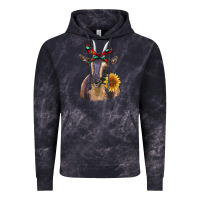 Cloud Black sunflower aztec ribbon goat Vintage Hoodie - RanaPortraitStore