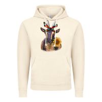 Vintage Artic sunflower aztec ribbon goat Vintage Hoodie - RanaPortraitStore