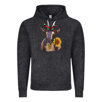 Vintage Black sunflower aztec ribbon goat Vintage Hoodie - RanaPortraitStore