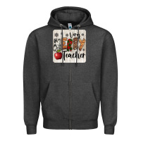 Charcoal Heather very merry teacher christmas coaster Zipper Hoodie - Jasminsmagicworld